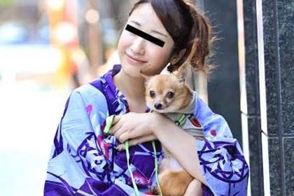 犬の散歩中に犬好きな浴衣美人をナンパゲット！ 佐々木レイ(七瀬あさ美)